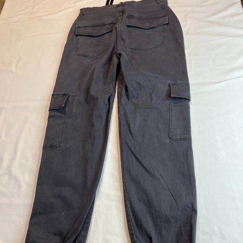 Express Blue High-Rise Cargo Joggers Size 4 Regular